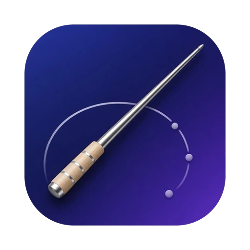 The Cesura app icon: a conductor’s baton on deep blue.